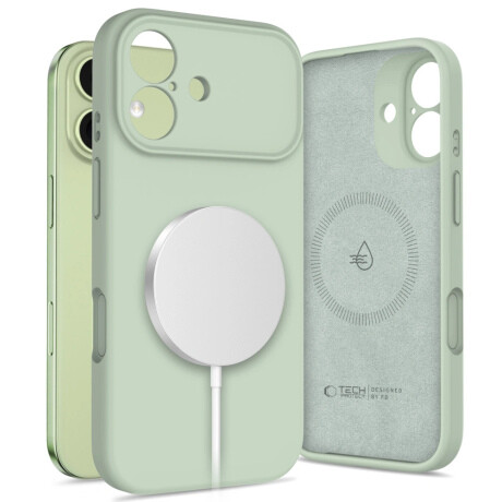 Tech-Protect Silicone MagSafe kryt na iPhone 17, zelený