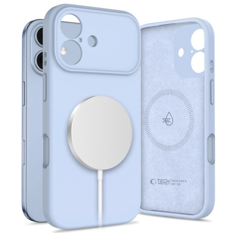 Tech-Protect Silicone MagSafe kryt na iPhone 17, svetlomodrý