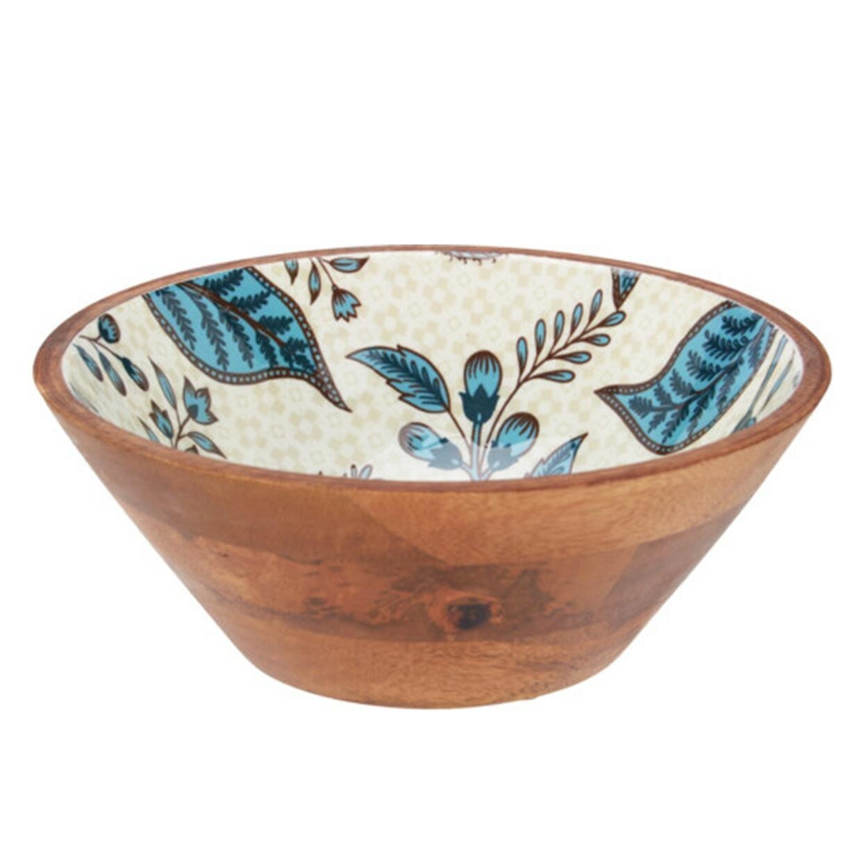 Miska z mangového dřeva LOSY 25 cm hnědá/modrá