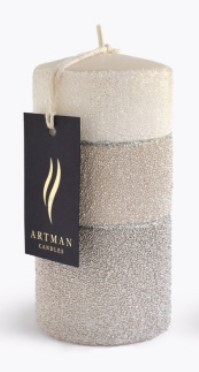 Parafínová svíčka Milano 17,5 cm béžová