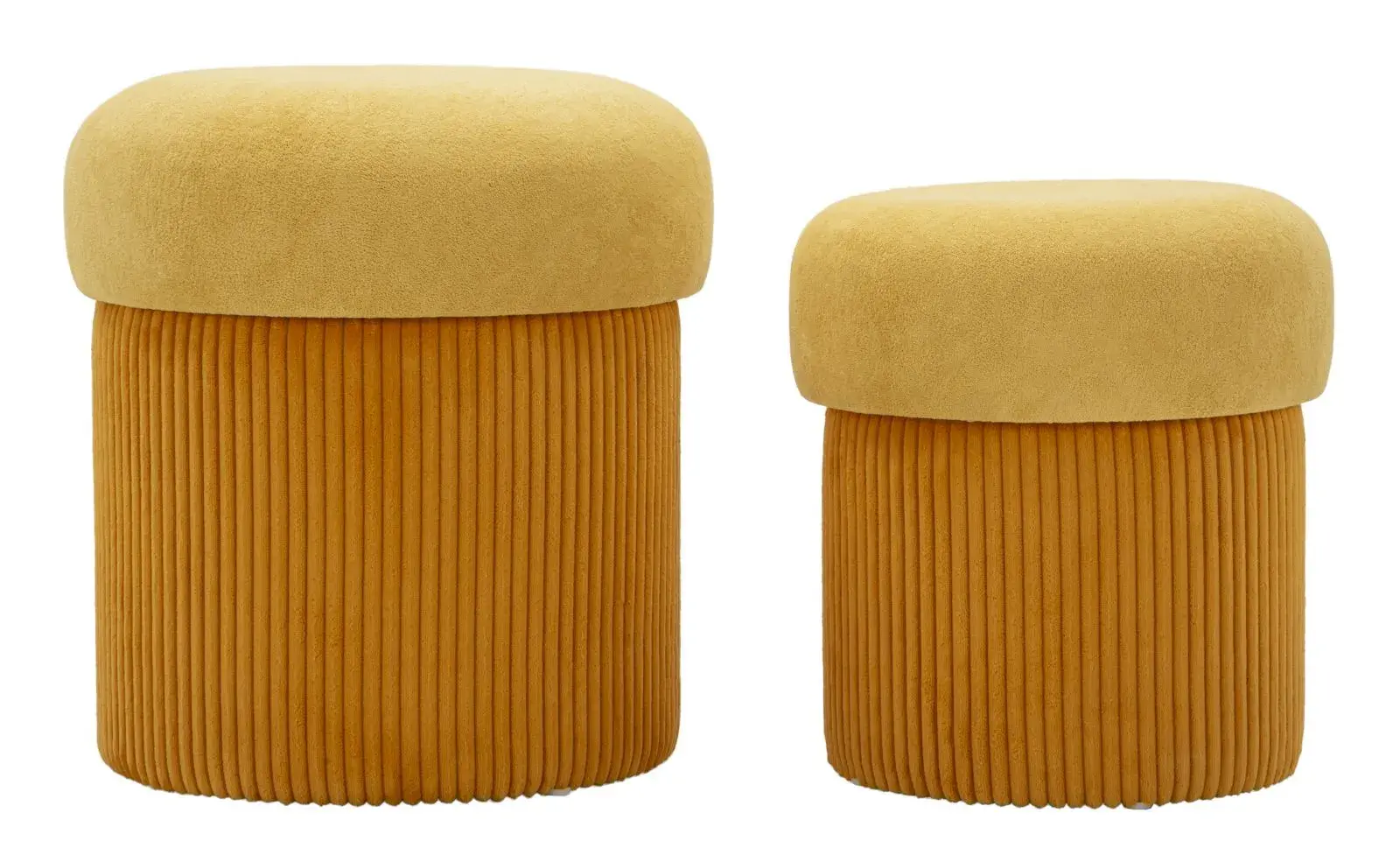 Sada 2 ks taburetů ASPEN hořčicová