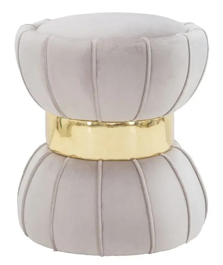 Taburet FLOWER šedý