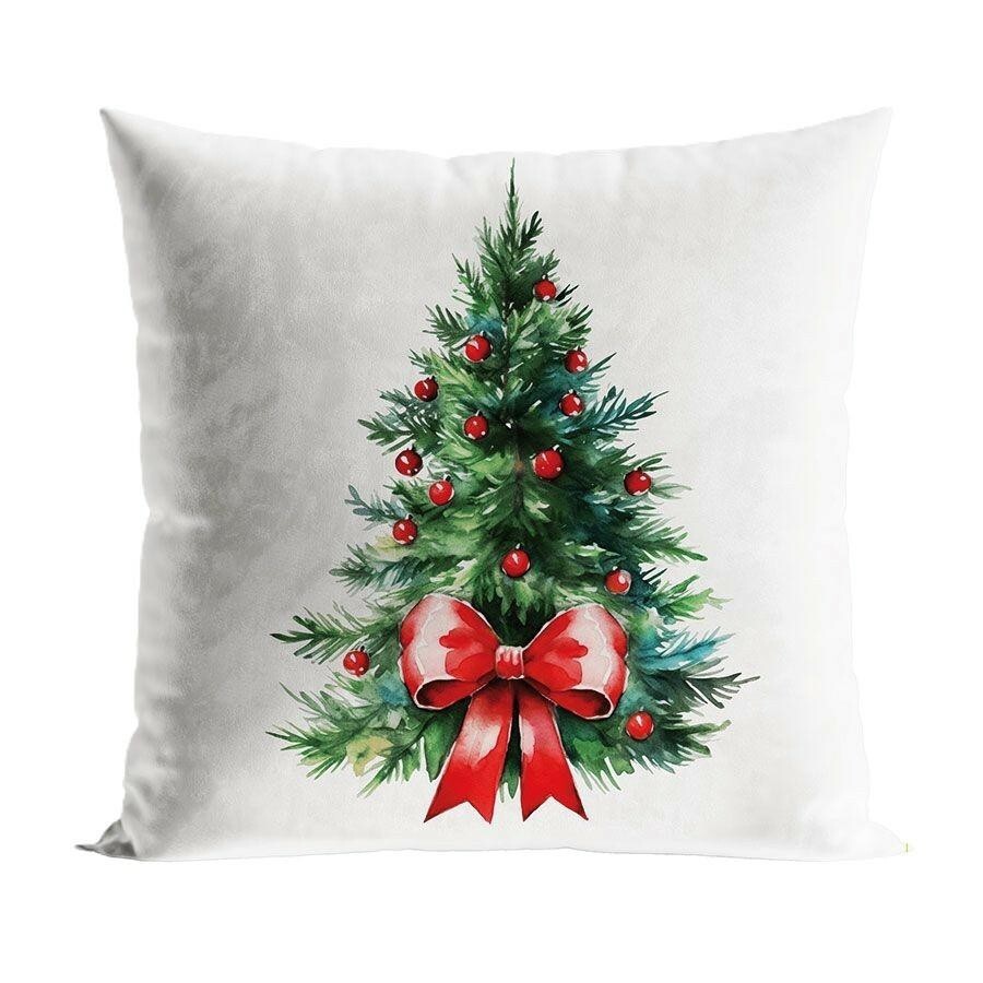 Vánoční povlak na polštář Christmas Bow 40x40 cm bílý
