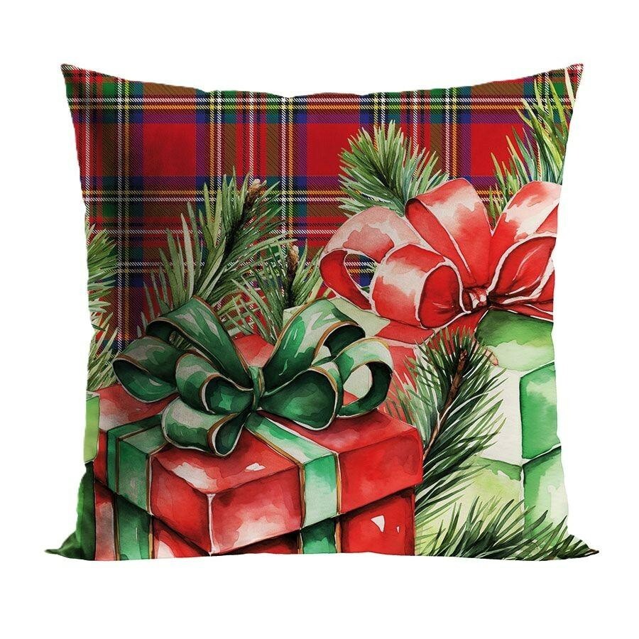 Vánoční povlak na polštář Gifts 40x40 cm červený
