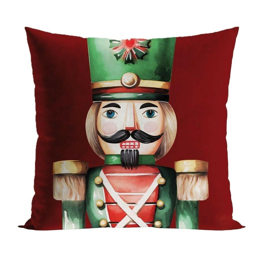 Vánoční povlak na polštář Nutcracker 45x45 cm červený