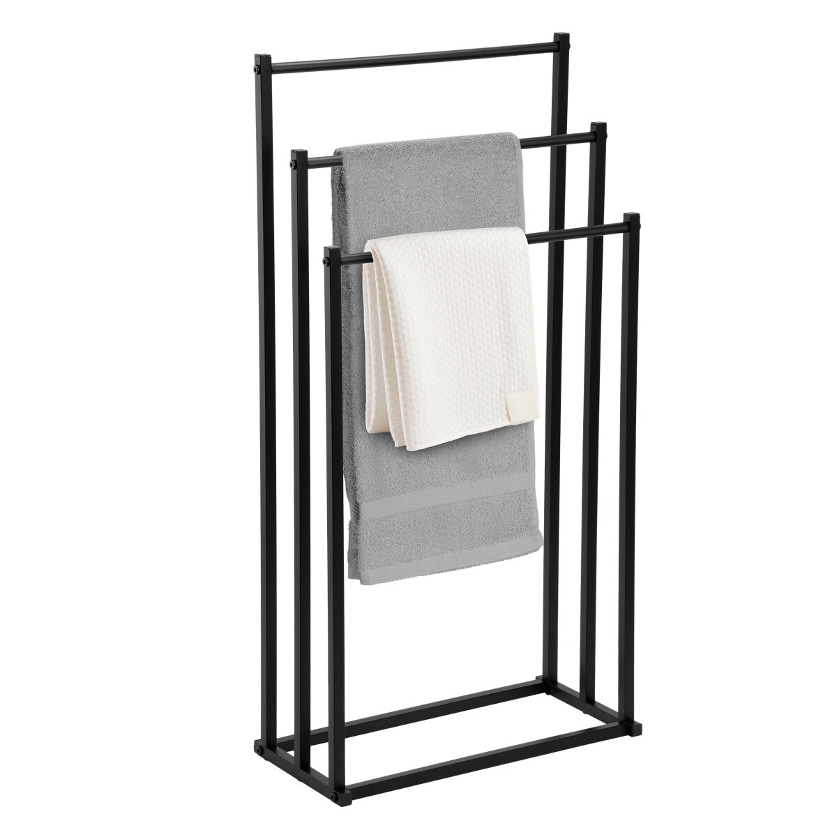 Věšák na ručníky se 3 rameny TORMES černý