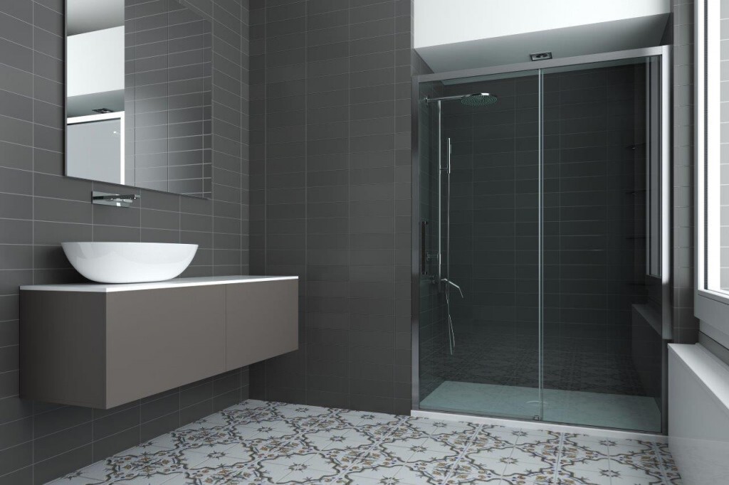 FORTE - Sprchové dvere URBAN ESSENCE N1FS - Farba rámu zásteny - Hliník ossidato, Rozmer A - 140, Smer zatváranie - Ľavé (SX), Výplň - Číre bezpečnostné sklo - 6 mm BEN14SXA1