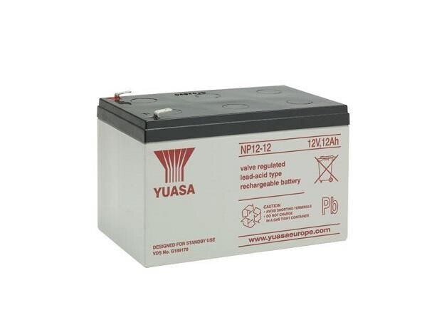 Batéria - YUASA NP12-12 (12V/12Ah - Faston F2 250), životnosť 5 rokov