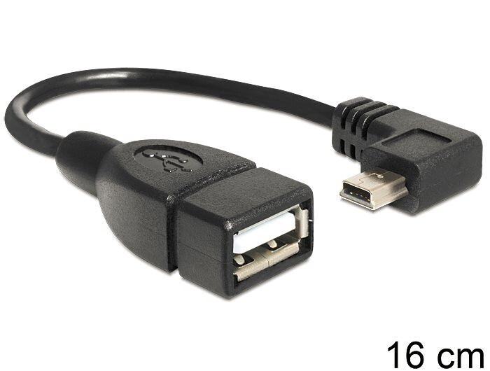 Delock kábel USB mini samec > USB 2.0-A samica OTG 16 cm