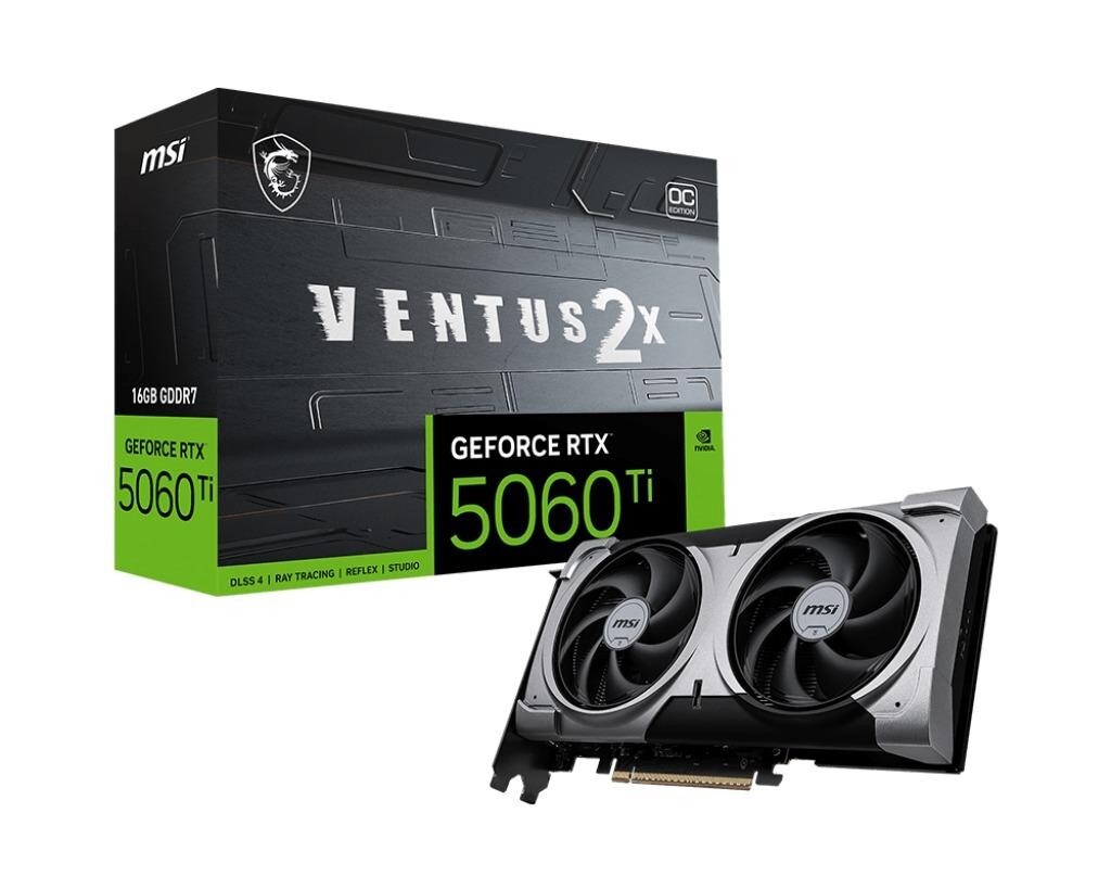 MSI GeForce RTX 5060 Ti VENTUS 2X PLUS/OC/16GB/GDDR7