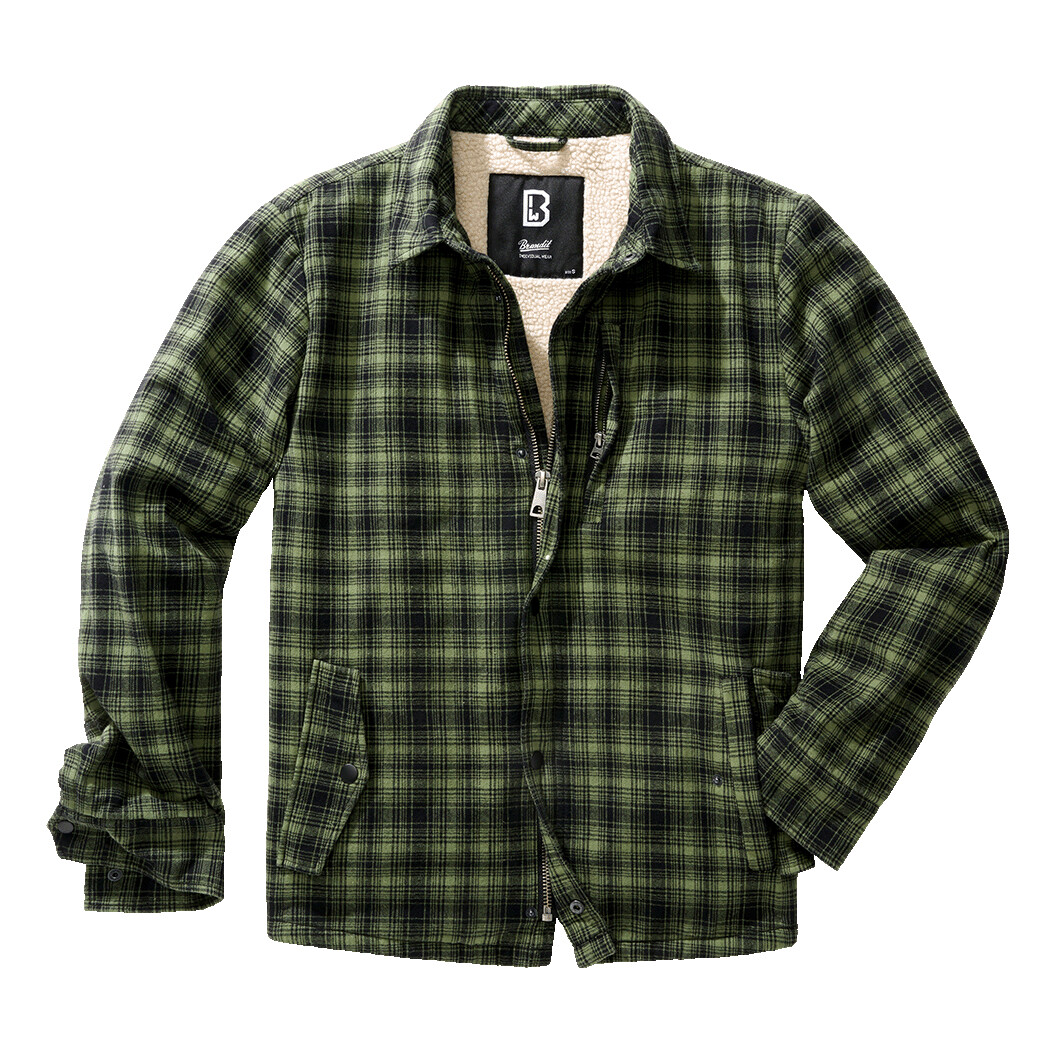 Bunda Brandit Classic Sherpa - olivová-čierna, 5XL