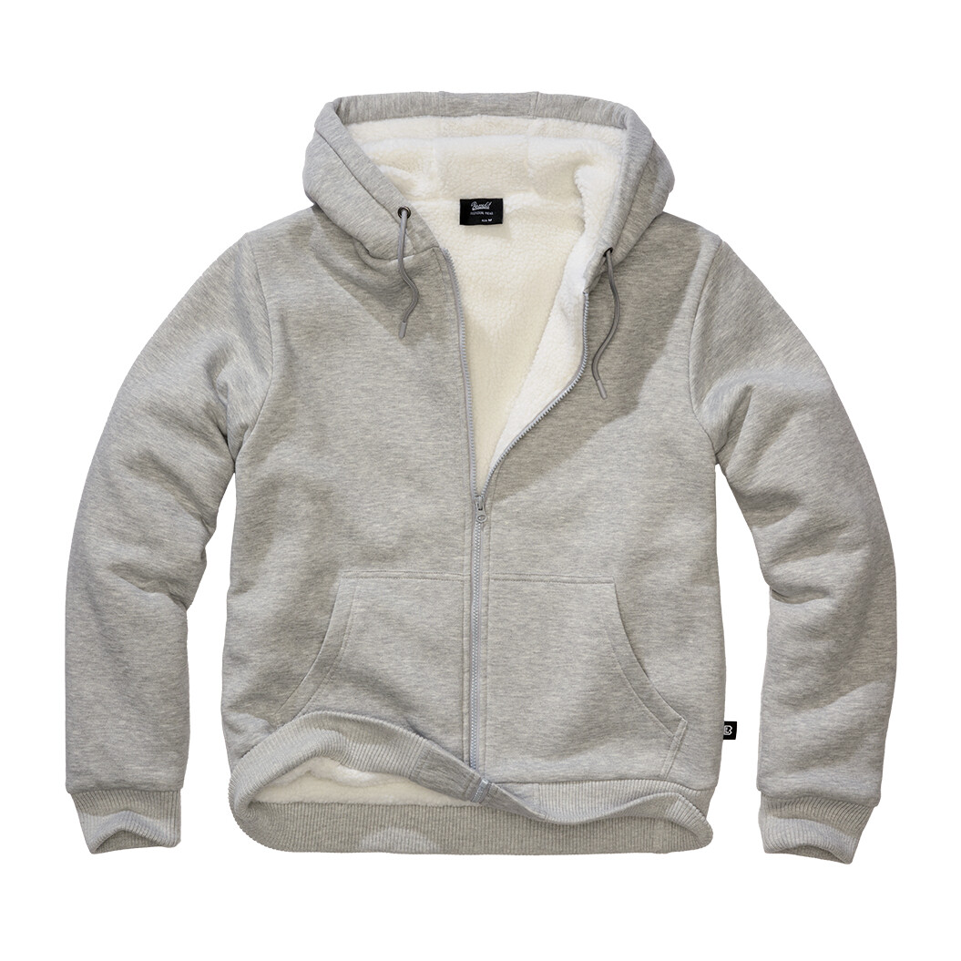 Mikina Brandit Teddylining Sweat - svetlo sivá, L