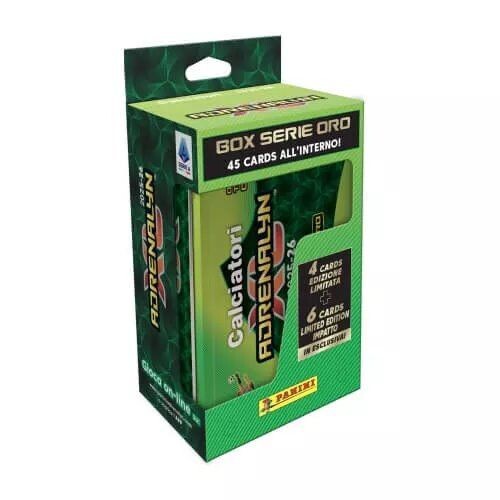 PANINI Serie A 20252026 ADRENALYN plechová krabička (hranatá) 01-9121