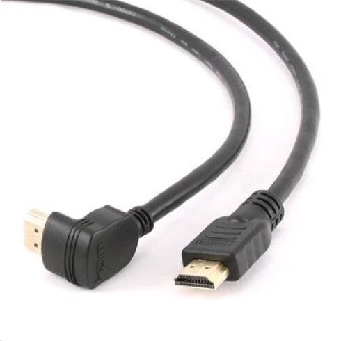 Kábel CABLEXPERT HDMI-HDMI 1,8m, 1.4, MM tienený, pozlátené kontakty, 90° lomený, čierny CC-HDMI490-6
