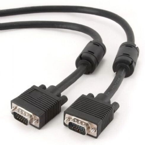 Kábel CABLEXPERT pripojný k mon 15M15M VGA 10m tienený extra, ferrity BLACK CC-PPVGA-10M-B