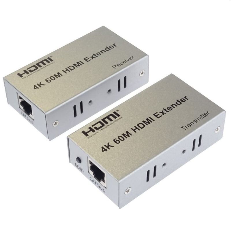 PremiumCord 4K HDMI extender na 60m cez jeden kábel Cat5eCat6 khext60-1