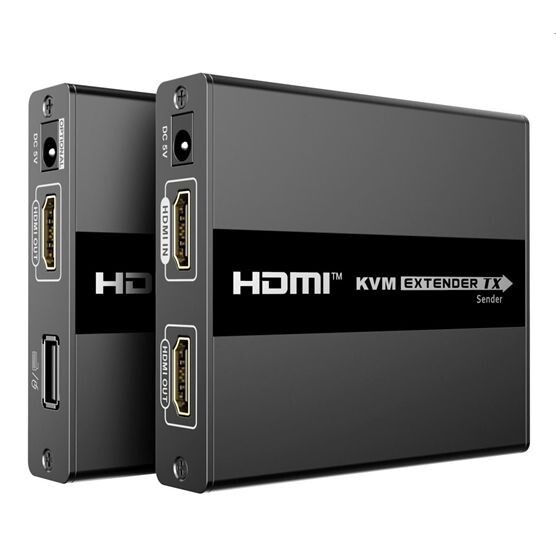 PremiumCord HDMI KVM extender s USB na 60m cez jeden kábel Cat56, bez oneskorenia khext60-4