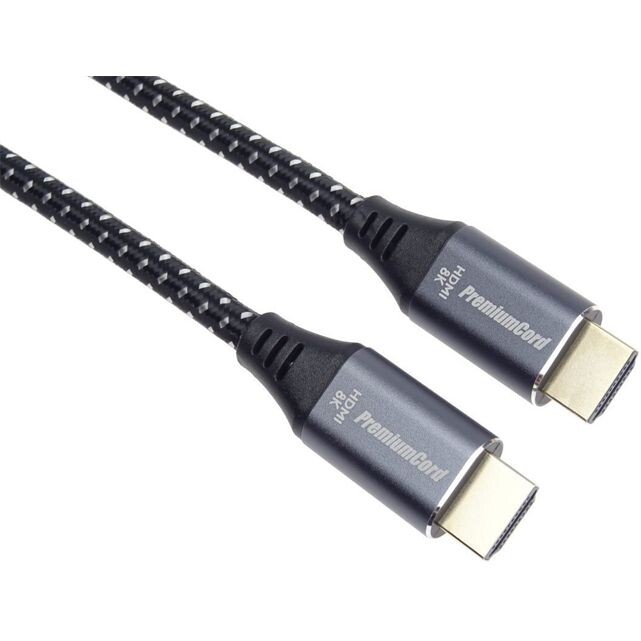 PremiumCord ULTRA HDMI 2.1 High Speed + Ethernet kabel 8K@60Hz,  Zinc-Alloy 2m kphdm21s2