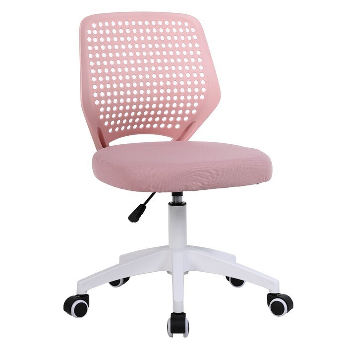 KONDELA Satoz kancelárska stolička ružová / biela