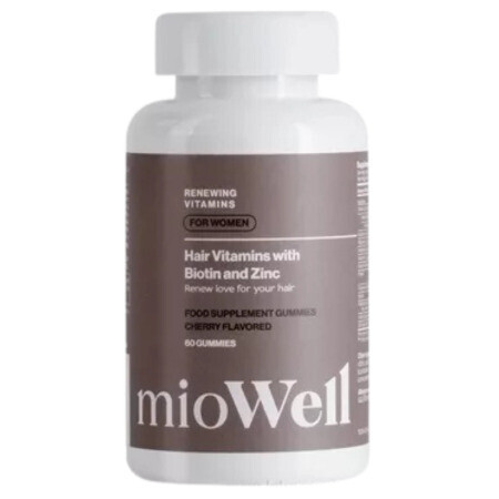 MIOWELL Renewing vitamíny pre vlasy gumené medvedíky 60 ks