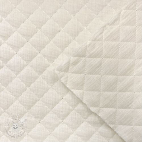 Dvojitá gázovina/mušelín QUILT ecru