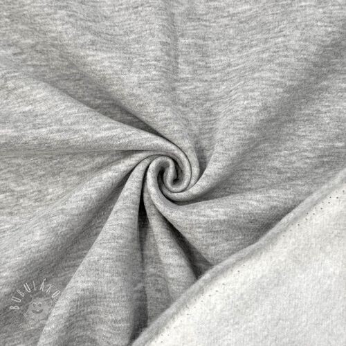 Teplákovina počesaná MELANGE light grey