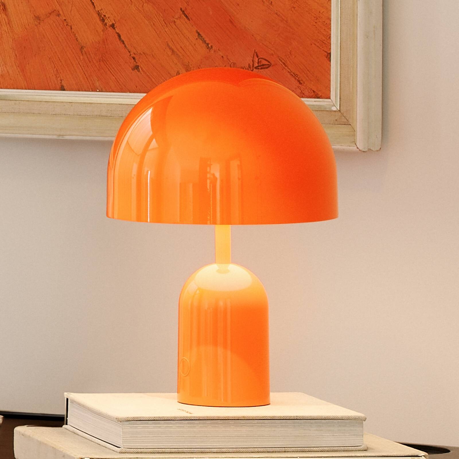 Tom Dixon stolová LED lampa na batérie Bell Portable, červená, výška 28 cm