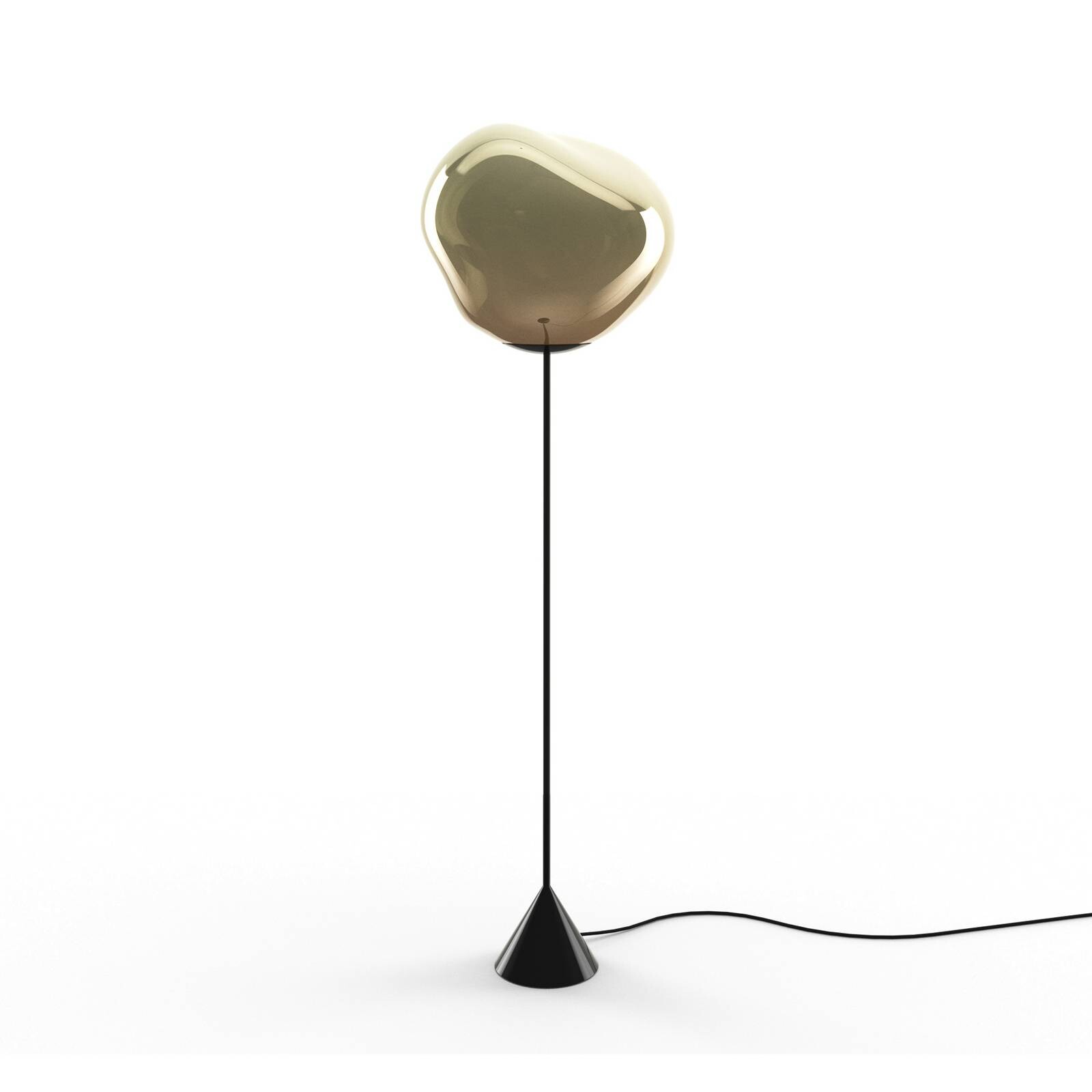 Tom Dixon LED stojacia lampa Melt Cone Slim, bronzové, napájací zdroj