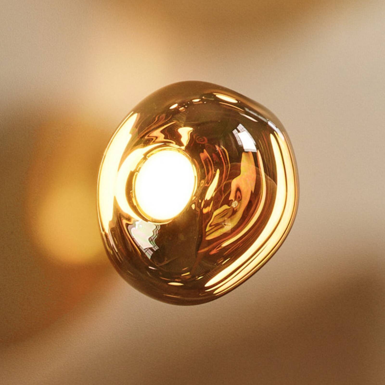 Tom Dixon LED nástenné svetlo Melt, Ø 50 cm, bronzová farba