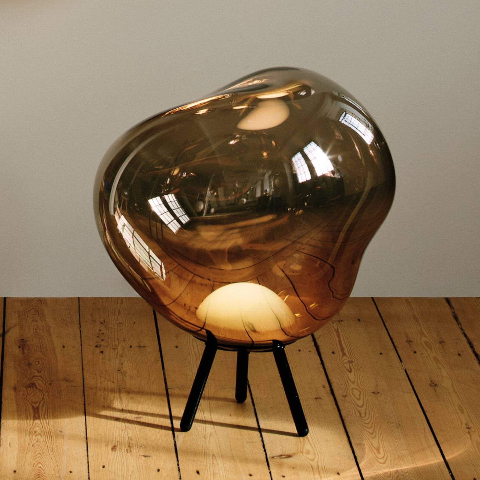 Tom Dixon LED akumulátorová terasová lampa Melt large, bronzová farba