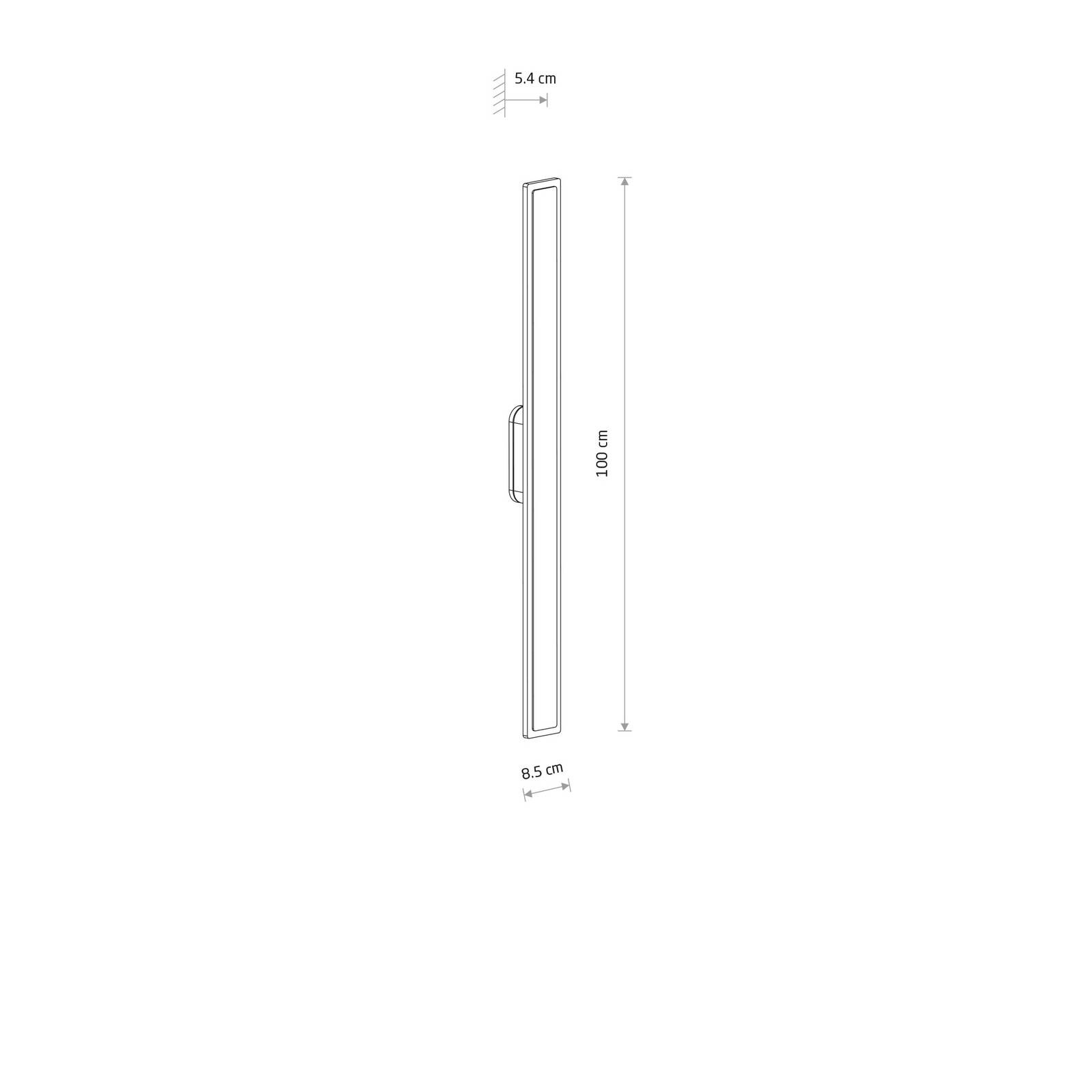 LED nástenné svetlo Isla, pieskové, hliník, výška 100 cm, IP54