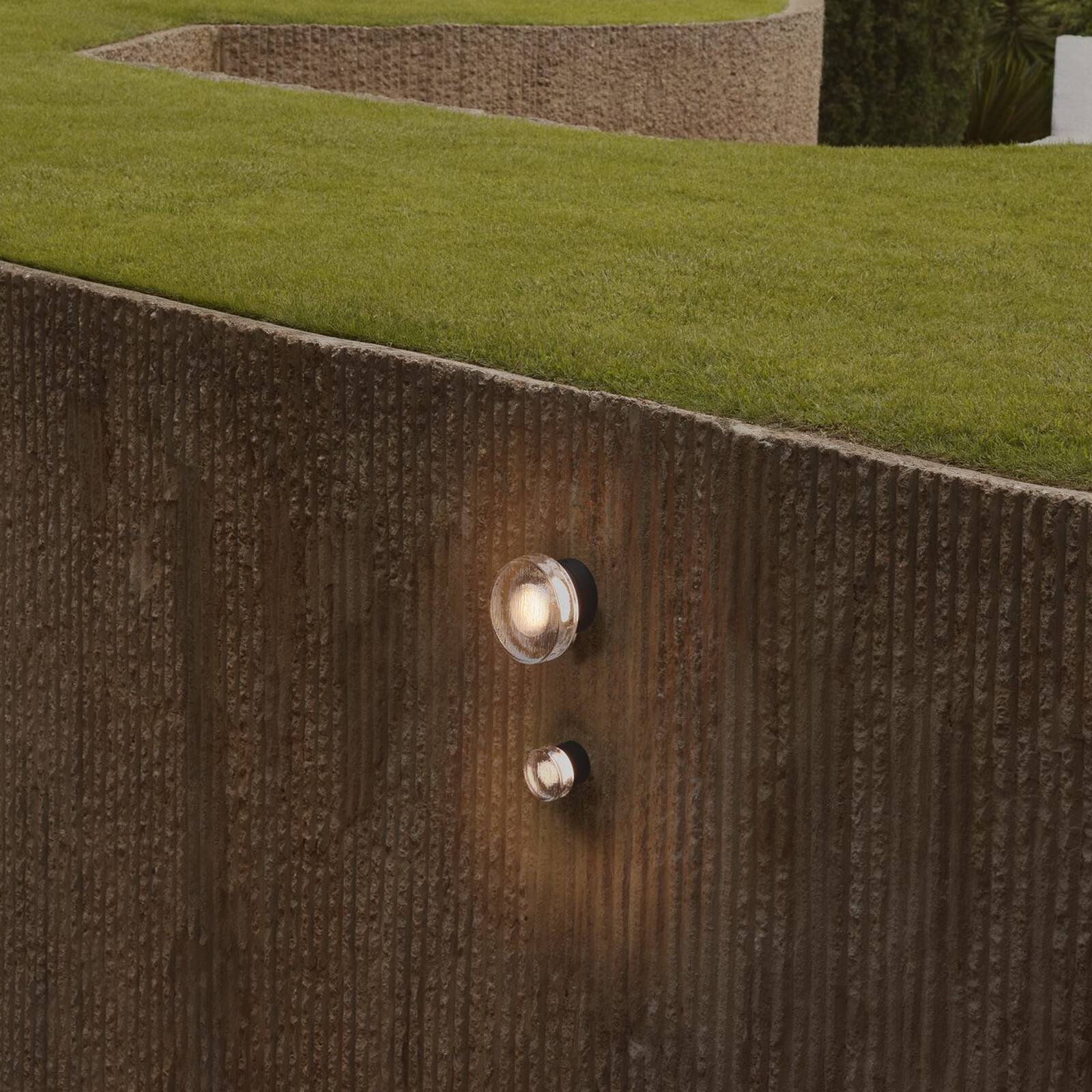 MARSET LED vonkajšie nástenné svietidlo ROC MINI, čierne, IP65, TRIAC