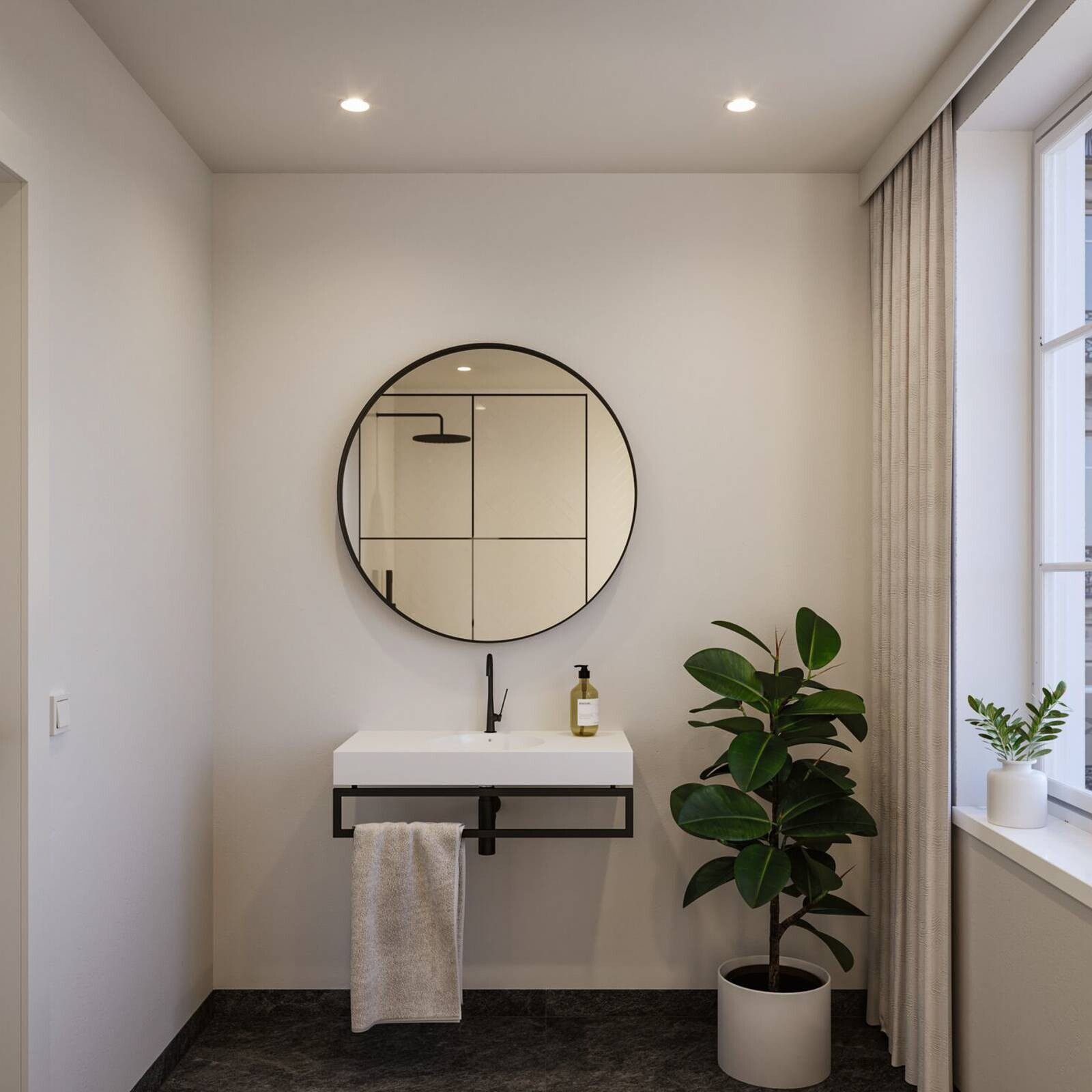 Paulmann zapustene LED svietidla Cole Coin biela Ø9cm IP44 stmievateľné 3x-sada