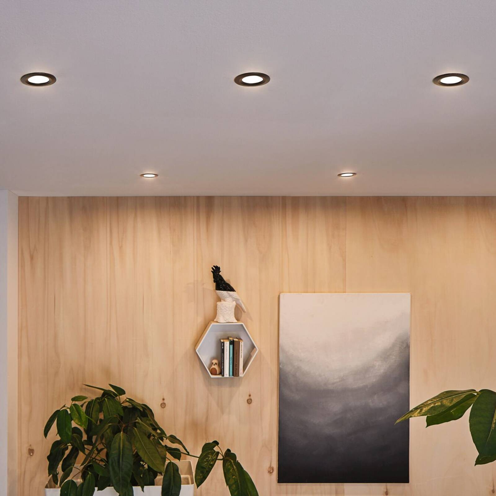 Paulmann Vstavaná lampa Nova Plus čierna Ø 9 cm GU5.3/GU10 IP65