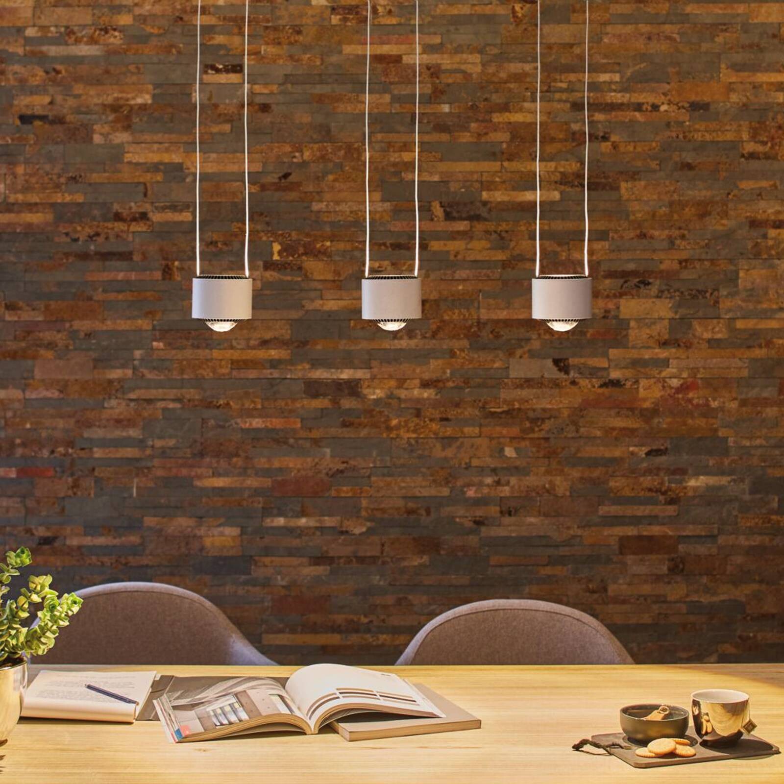 Paulmann LED závesné svietidlo Aldan, hliník, stmievateľné, 3-pl.