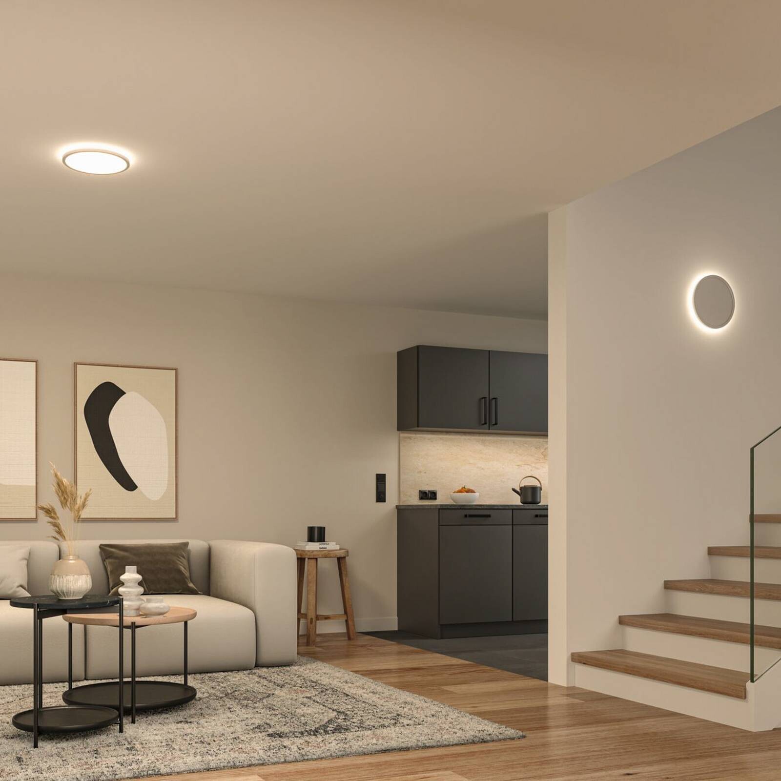 Paulmann stropné LED svetlo Atria Shine, biele, Ø 29 cm 3 000 K