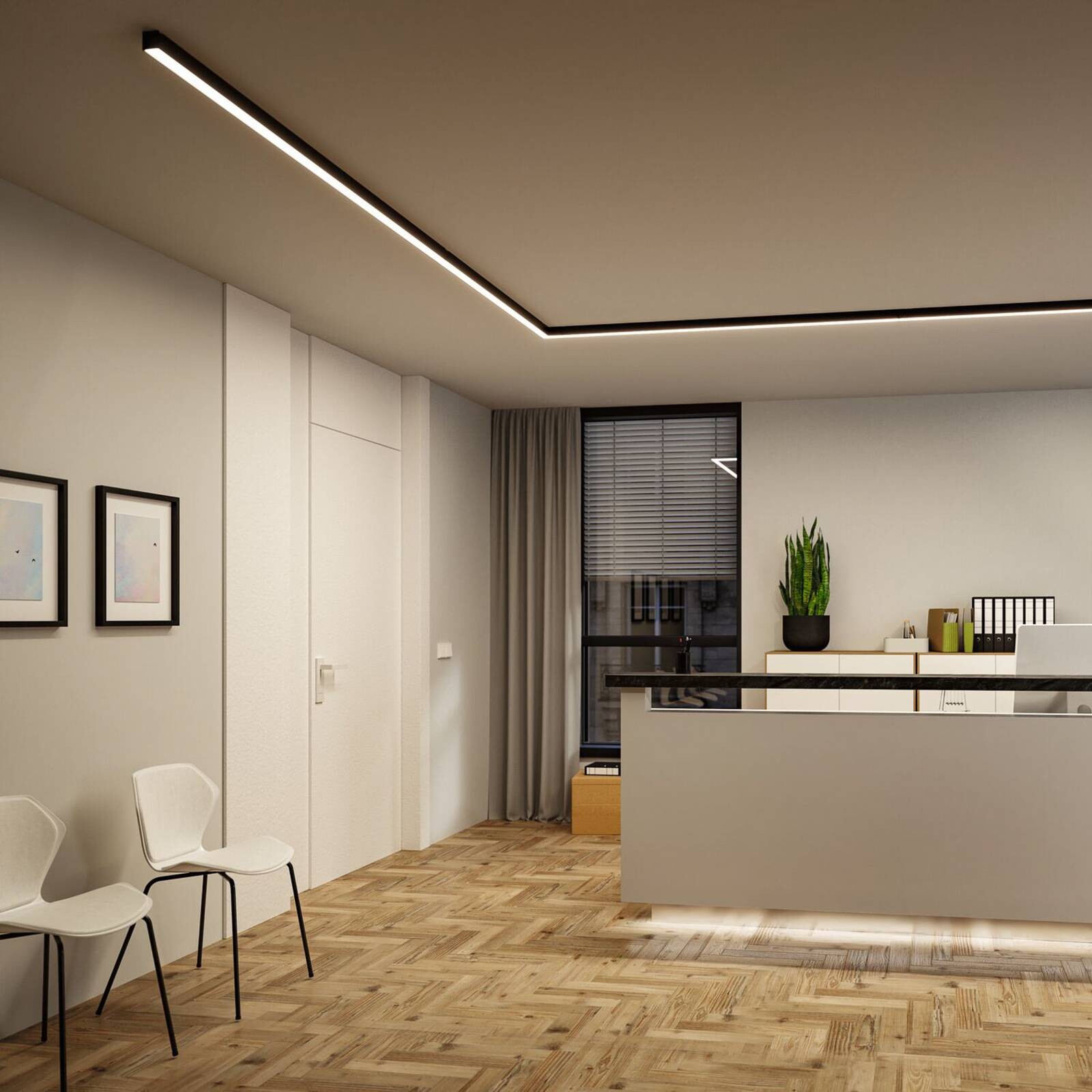 Paulmann LED svetelná lišta Linion, čierna, 150 cm, 3 000 K