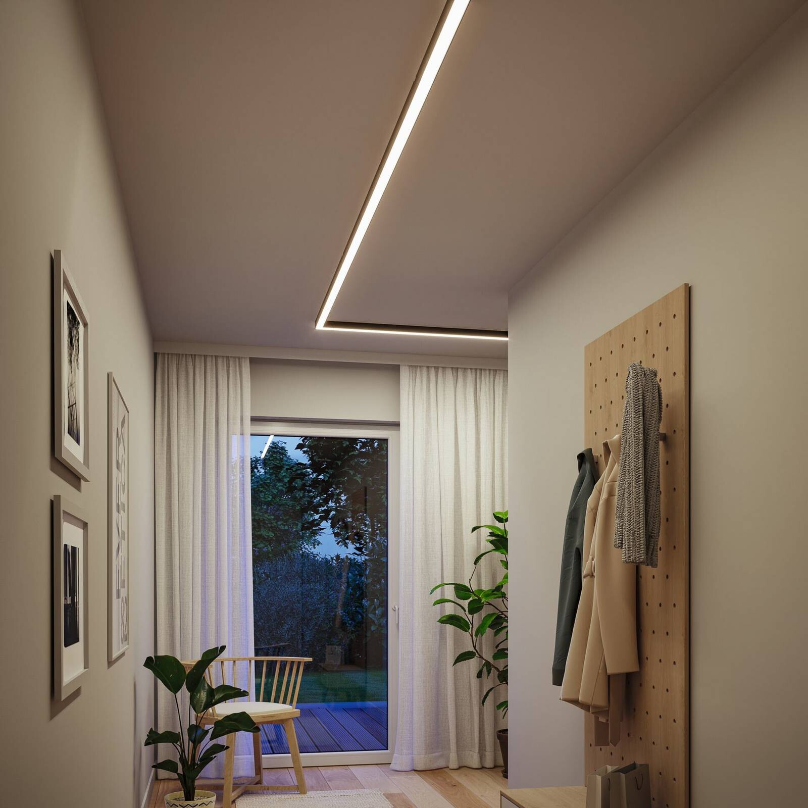 Paulmann LED svetelná lišta Linion, čierna, 90° roh, 3 000 K