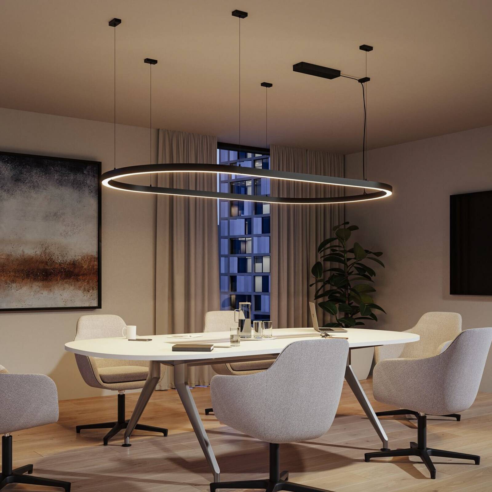 Paulmann kryt Linion, čierny, dĺžka 100 cm, plast