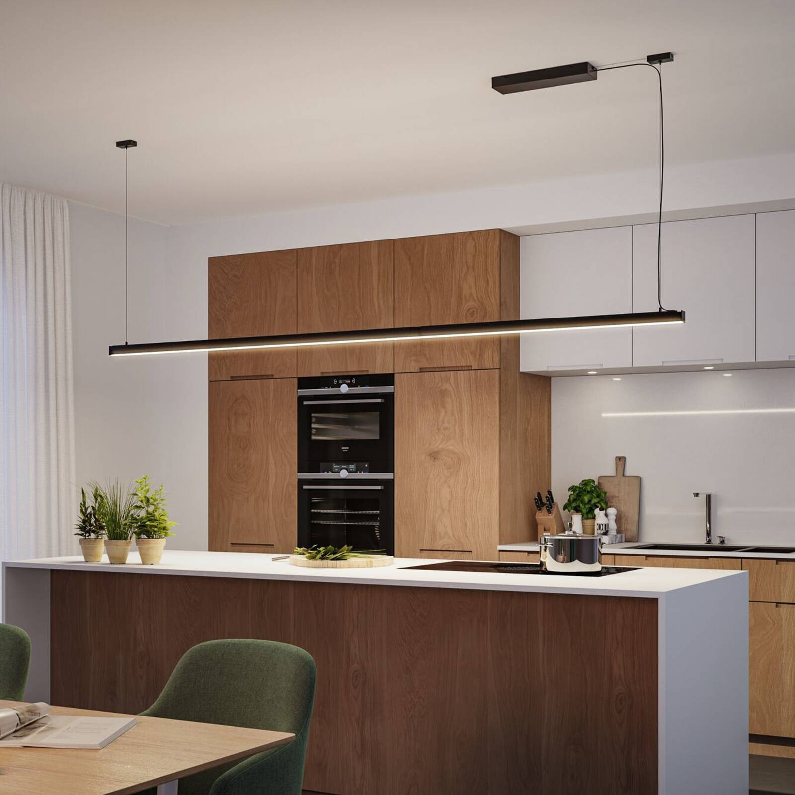 Napájací kábel Paulmann Linion, čierny, dĺžka 175 cm, textilný