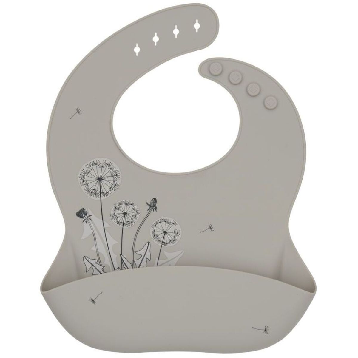 KikkaBoo Podbradník s vreckom Platinum Silicone Flora Sand
