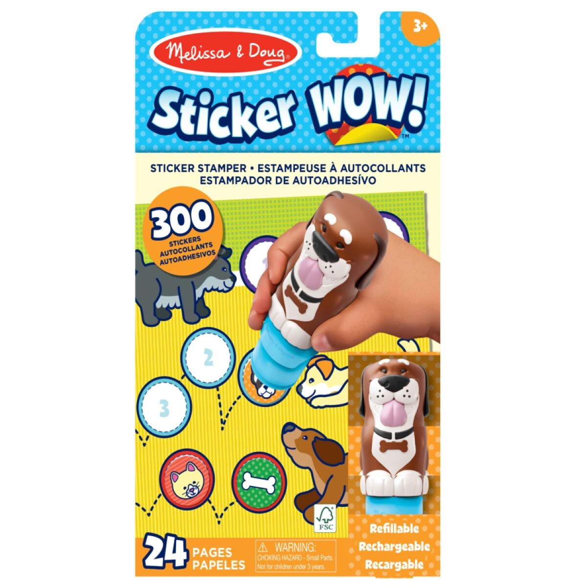 Melissa & Doug sticker wow nálepky psíky