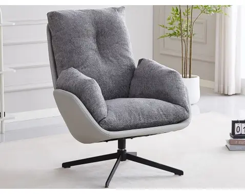 Otočné kreslo Modena, holubia šedá tkanina%