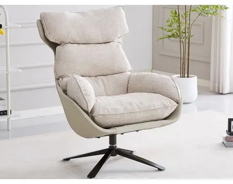 Otočné kreslo Pavia, svetlo béžová tkanina%