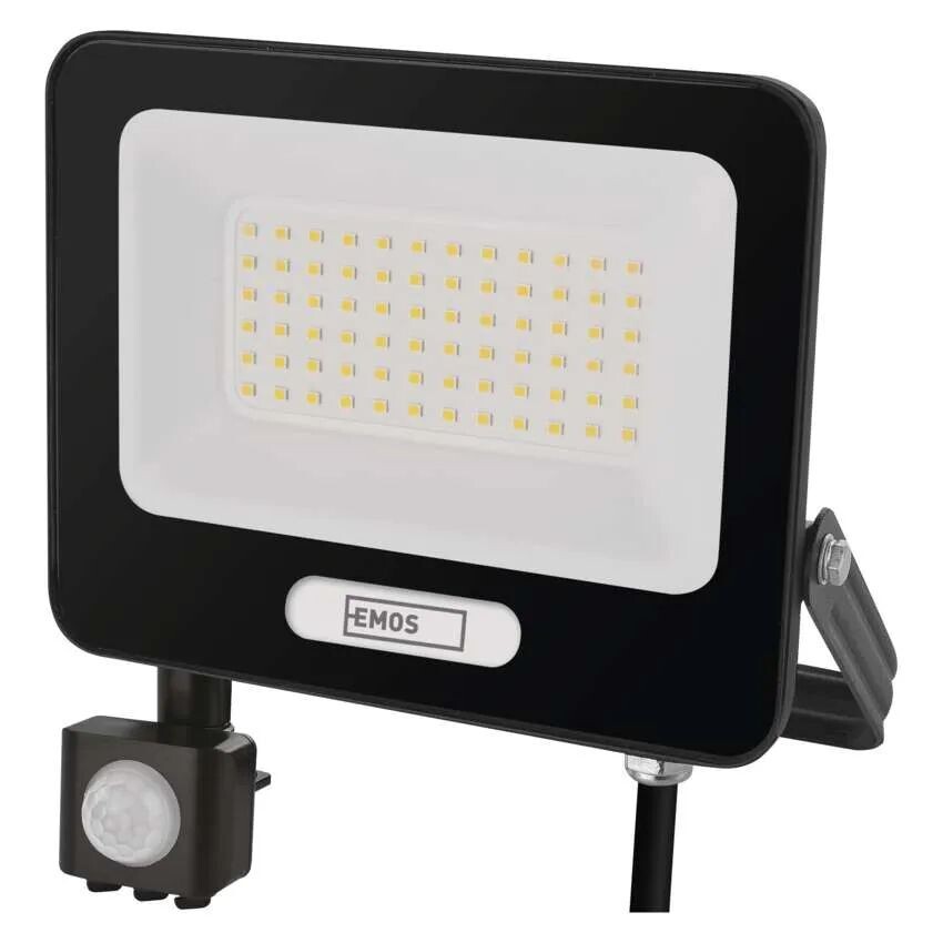 EMOS Čierny LED reflektor 50W s pohybovým snímačom ZS2344B