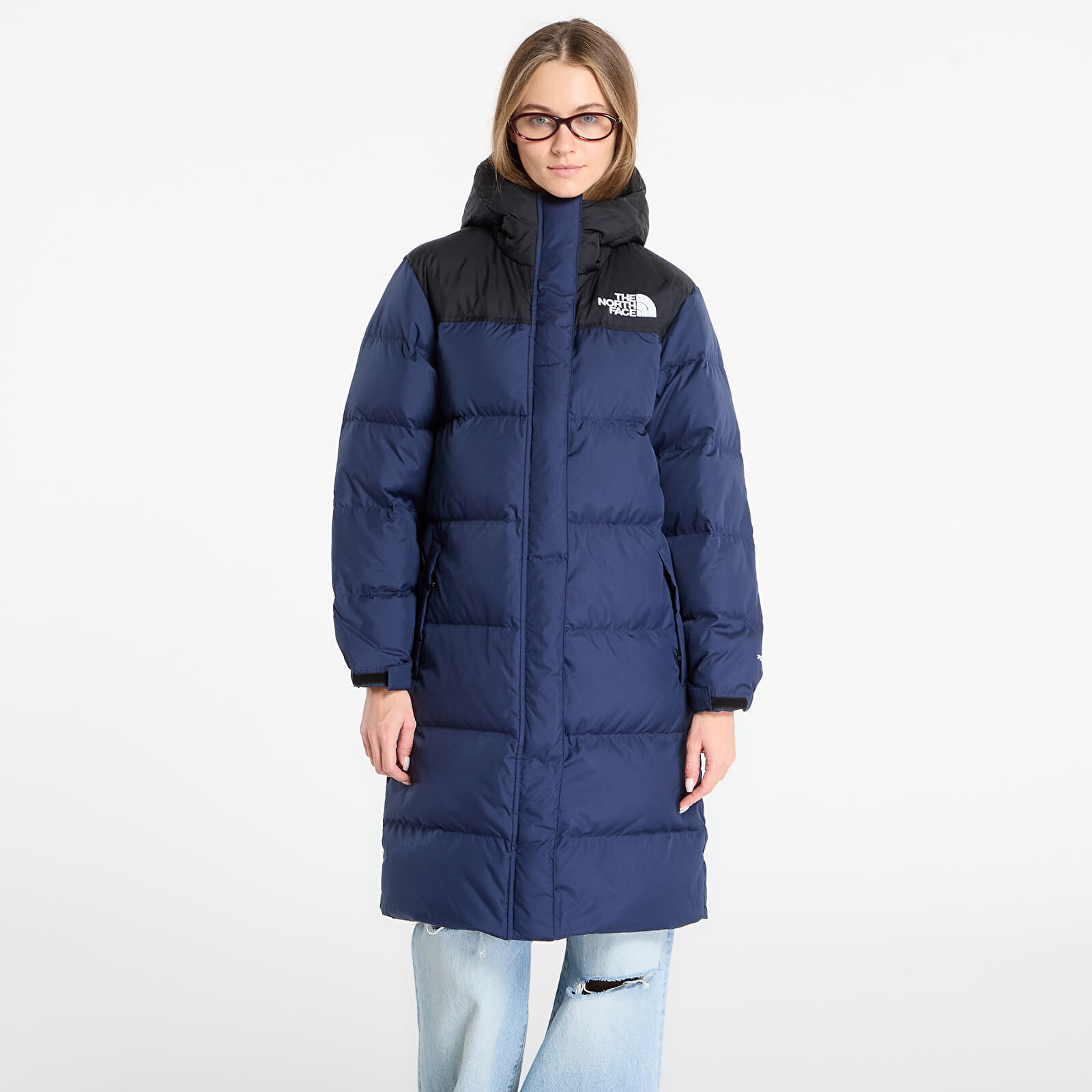 Bunda The North Face Nuptse Parka Summit Navy/ TNF Black S