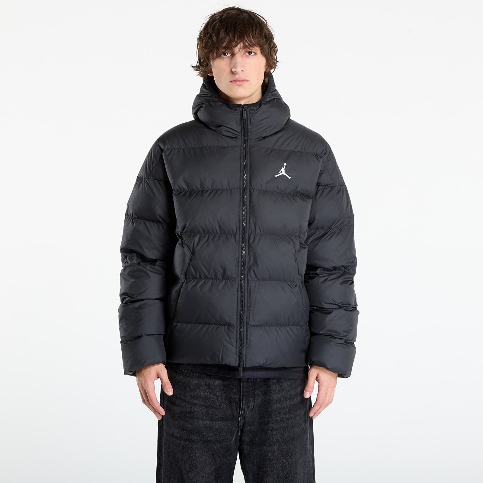 Bunda Jordan Brooklyn Men's Puffer Jacket Black/ White XS