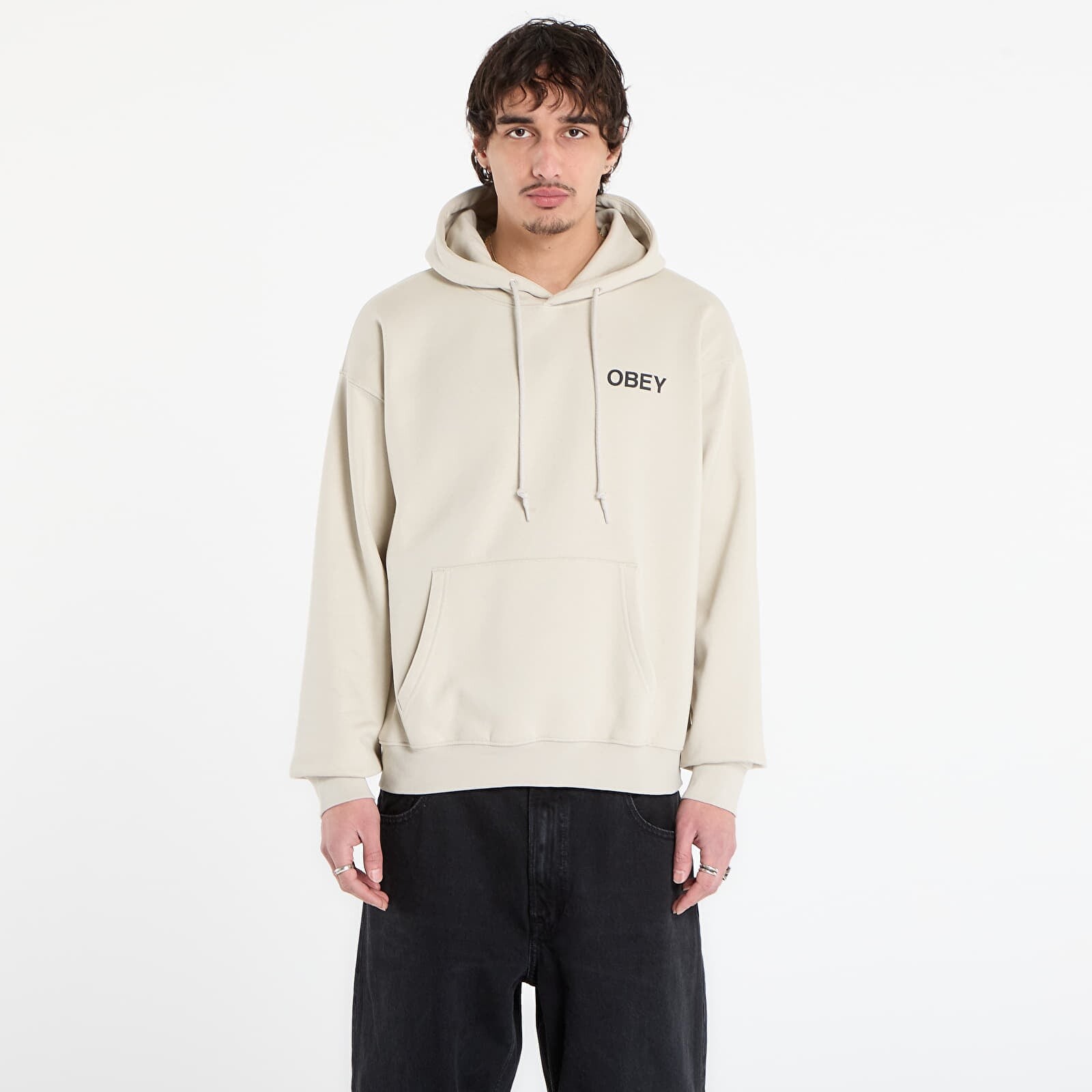 Mikina OBEY Doberman Pullover Hood Moonstruck M