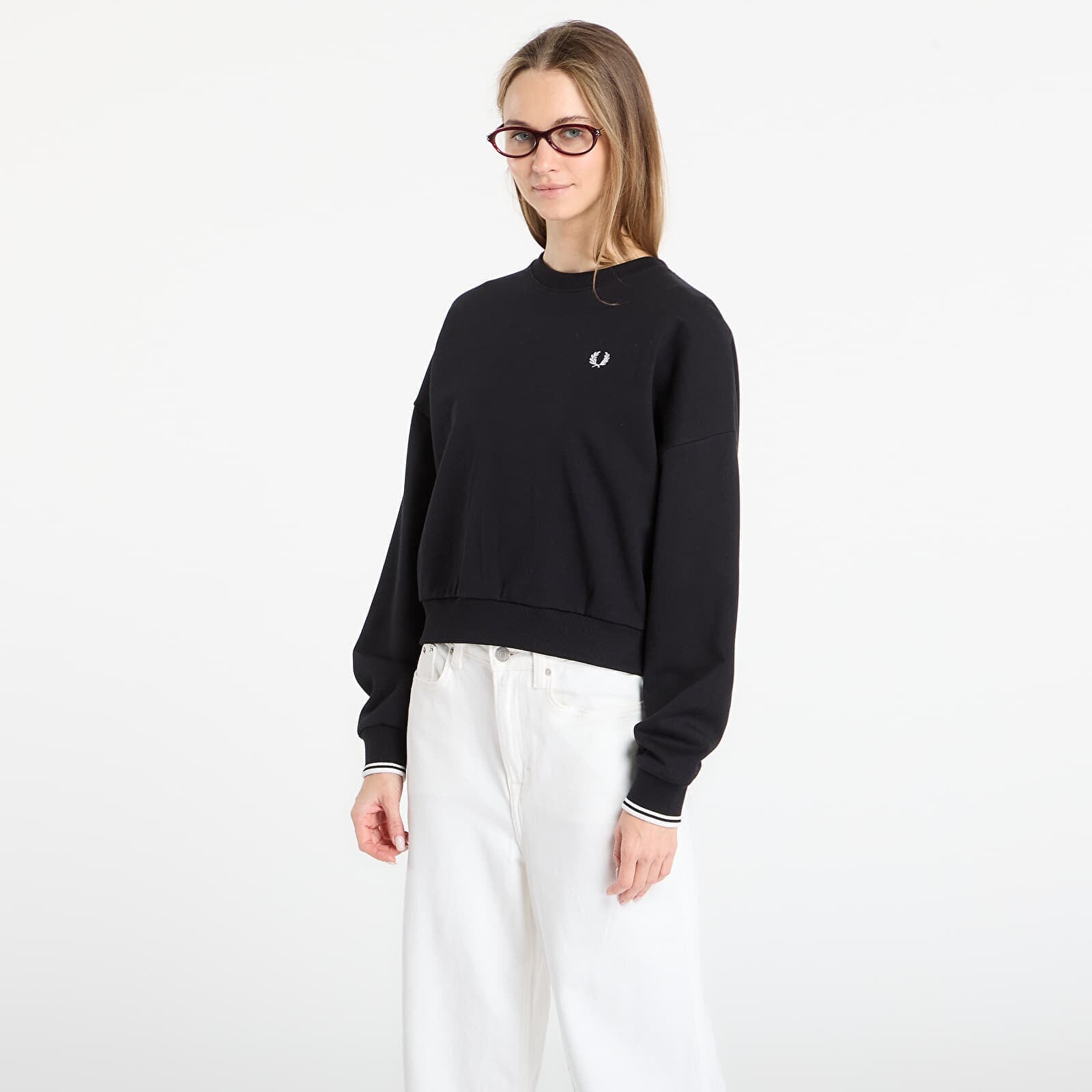 Mikina FRED PERRY Tipped Sweatshirt Black 36