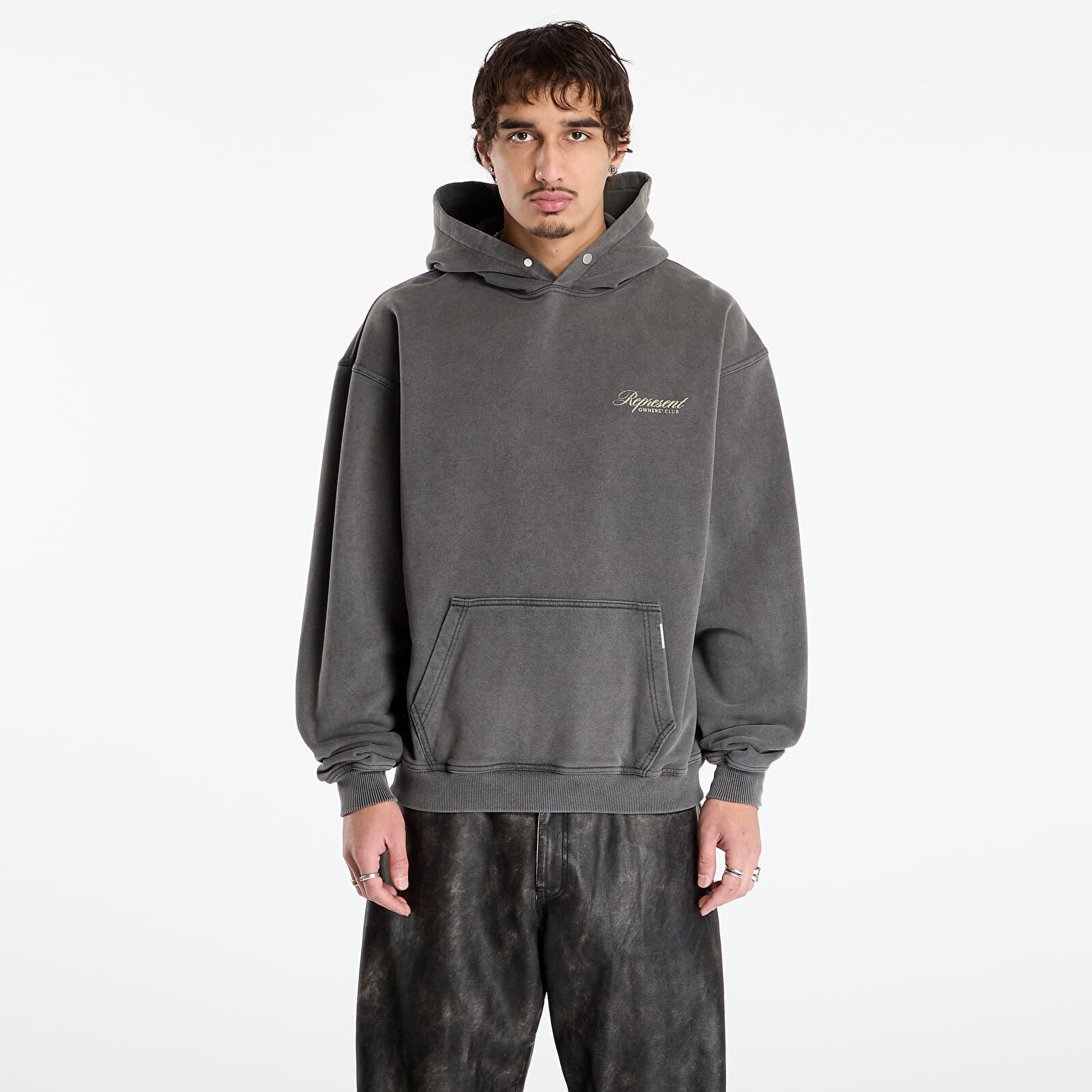 Mikina REPRESENT Owners Club Script Hoodie UNISEX Vintage Grey M